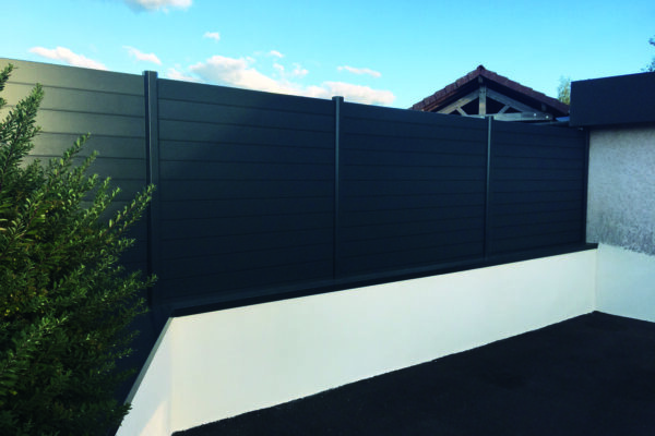 Clôture aluminium gris anthracite