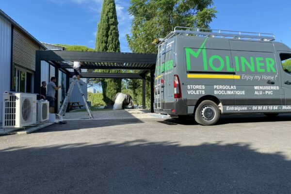 Pose pergola bioclimatique sur mesure