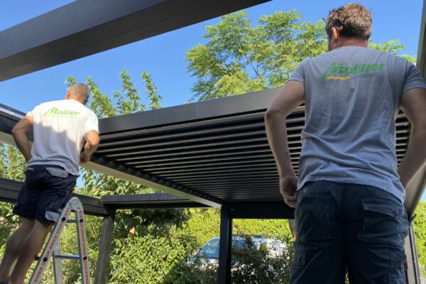 Pose pergola bioclimatique a lames orientables prix