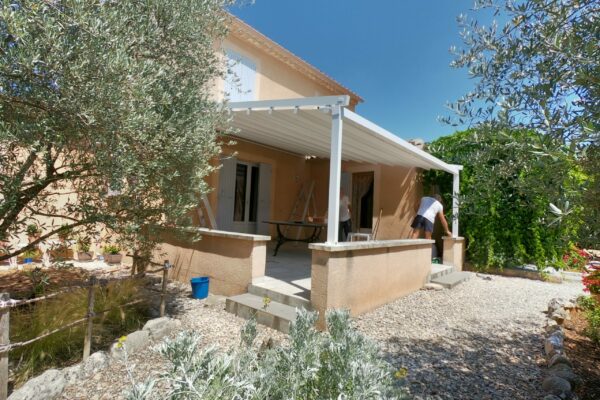 Pergola aluminium toile rétractable