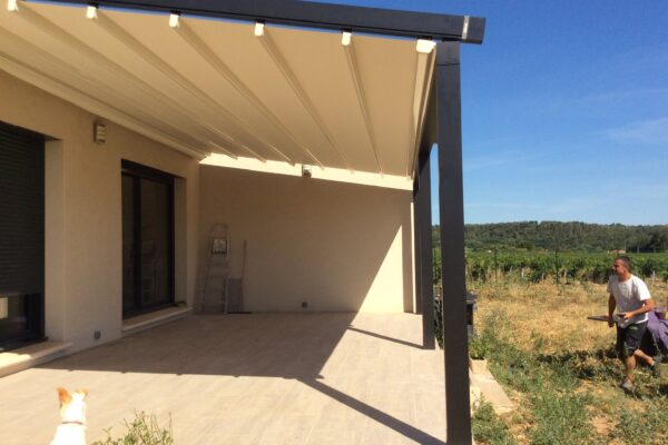 Pergola aluminium rétractable et repliable