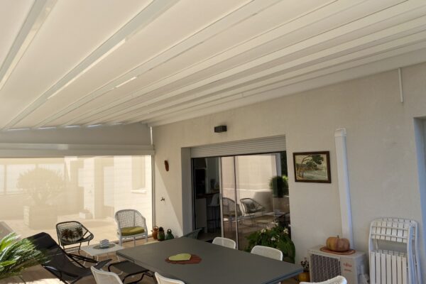 Pergola aluminium toile rétractable sur mesure