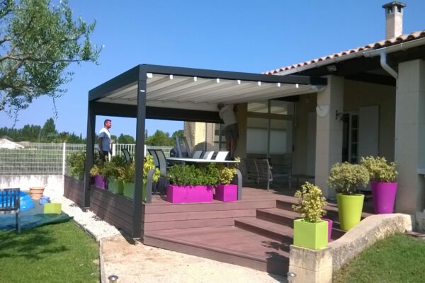 Pose pergola toile sur mesure