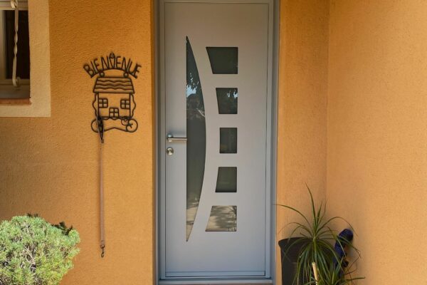 Porte d'entrée vitrée aluminium à Carpentras